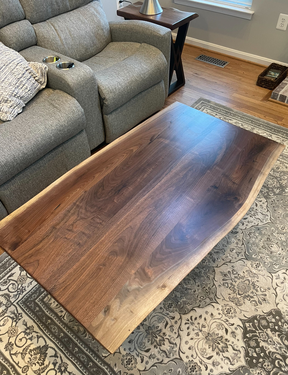 Live Edge Walnut Coffee Table And End Table Set