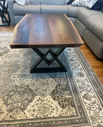 Live Edge Walnut Coffee Table And End Table Set