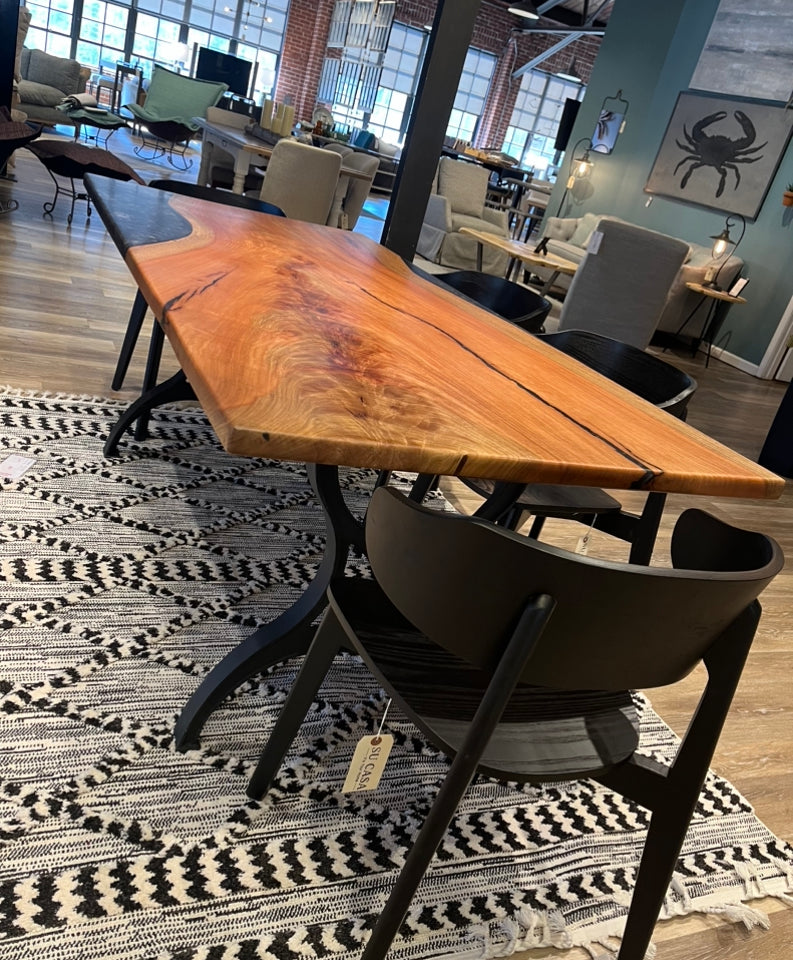 Pochote Dining Table With Black Epoxy