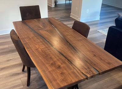 Walnut Bookmatch Dining Table